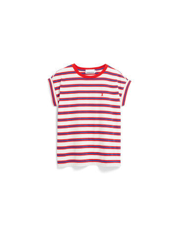 armedangels T-Shirt Idaara Stripes in rot weiß