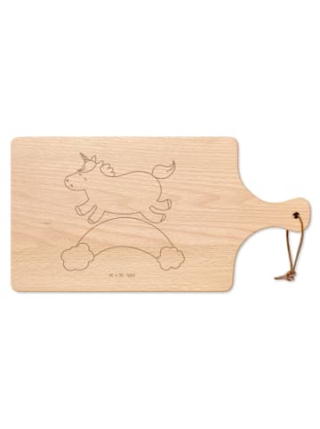 Mr. & Mrs. Panda Schneidebrett Einhorn Regenbogen ohne Spruch in Transparent