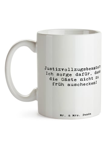 Mr. & Mrs. Panda Becher Spruch Justizvollzugsbeamter Spaß mit Sp... in Weiß
