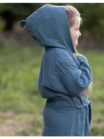 OrganicEra Kinder Bademantel in Indigo