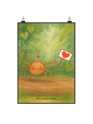 Mr. & Mrs. Panda Print Spinne Agathe Motivation Design ohne Spruch in Weiß
