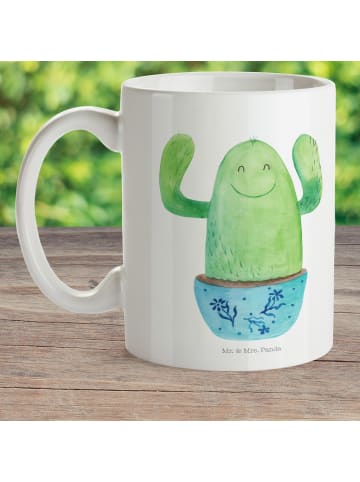Mr. & Mrs. Panda Kindertasse Kaktus Happy ohne Spruch in Weiß