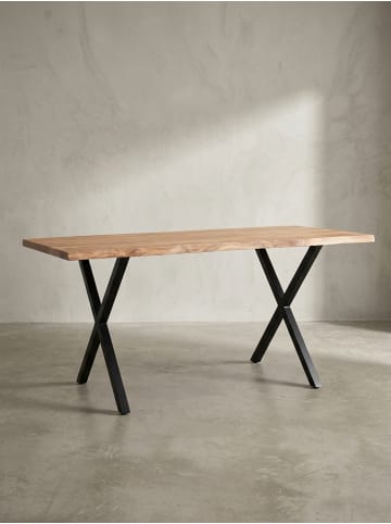 KADIMA DESIGN Schreibtisch Holz Akazie Baumkante, Kompakt, Platzsparend