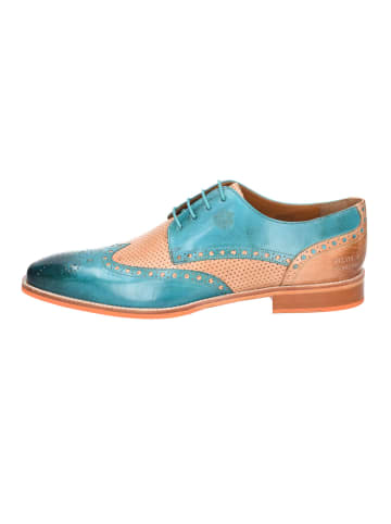 MELVIN & HAMILTON Eleganter Schnürschuh in türkis