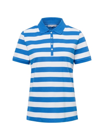 Marie Lund Poloshirt in blau weiß - 0012