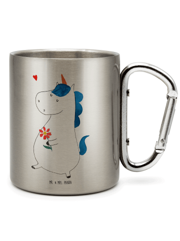 Mr. & Mrs. Panda Thermobecher Einhorn Spaziergang ohne Spruch in Silber