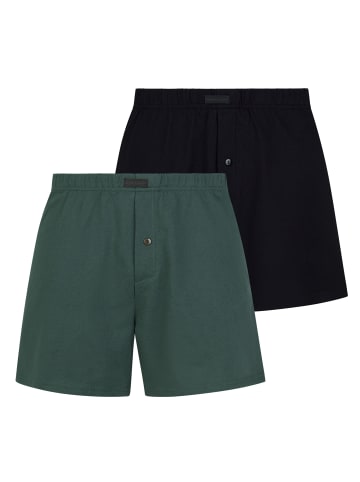 Bruno Banani Boxershort 2er Pack in Tannengrün/Schwarz