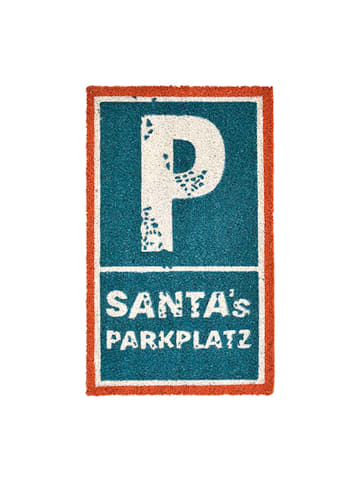 pad Fußmatte Santa's Parkplatz in Blau / Weiß / Rot