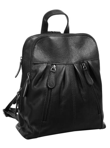 Cluty Rucksack echt Leder in schwarz