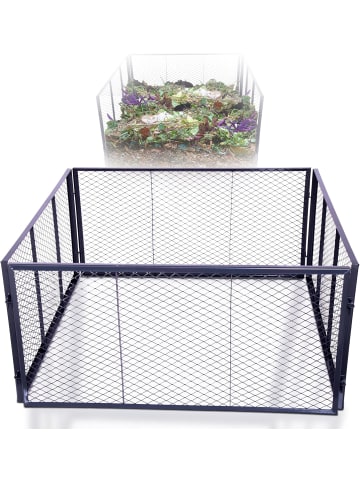 Novatool Novatool Garten-Komposter Metall 100x100x100 cm, mit erweiterbarem Ste in Silber