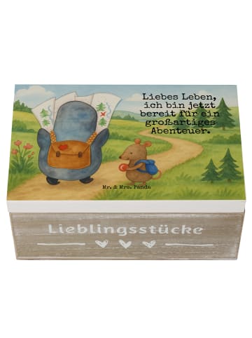 Mr. & Mrs. Panda Schatulle Pinguin & Maus Wanderer Design mit Sp... in Weiß