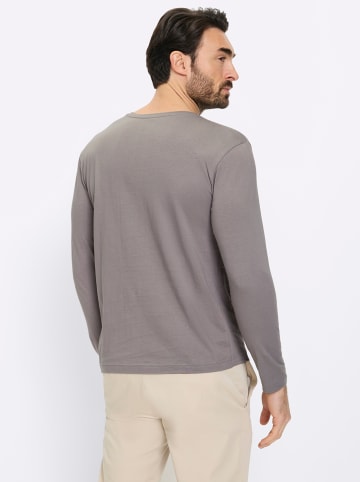 WITT WEIDEN Langarm-Shirt in grau-eucalyptus-bedruckt