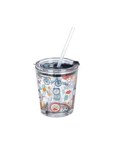 relaxdays 4x Glasbecher "Sport" in Transparent - 350 ml