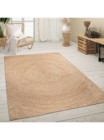 KADIMA DESIGN Jute Teppich Boho wendbar in Natur