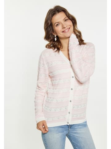 Albee Women Cardigan in Zartrosa Wollweiss