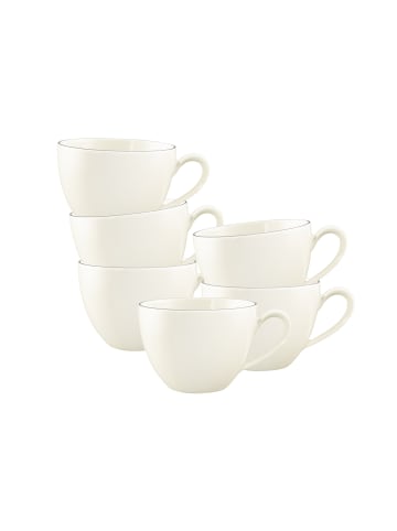 Seltmann Weiden 6er Set Kaffeetassen Savona Fine Diamond 270 ml creme in creme