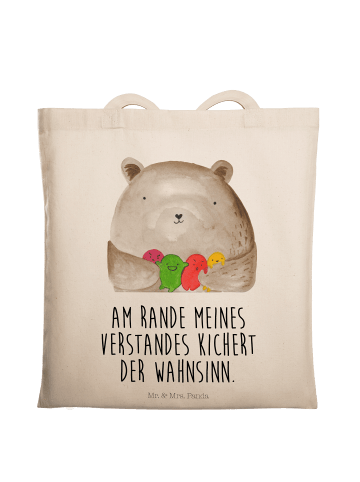 Mr. & Mrs. Panda Umhängetasche Bär Gefühl mit Spruch in Creme