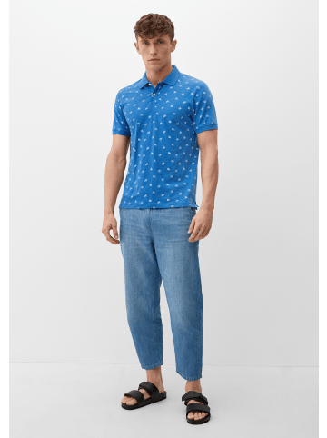 s.Oliver Polo-Shirt kurzarm in Blau