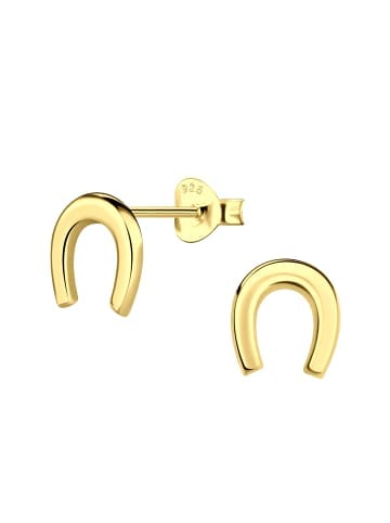 Alexander York Ohrringe, Ohrstecker HUFEISEN in Gold aus 925 Sterling Silber, 2-tlg.