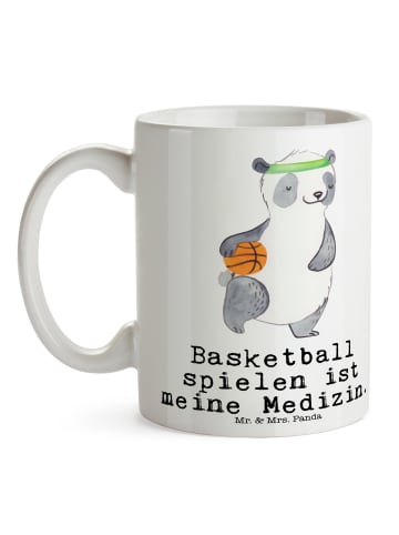 Mr. & Mrs. Panda Tasse Panda Basketball mit Spruch in Weiß