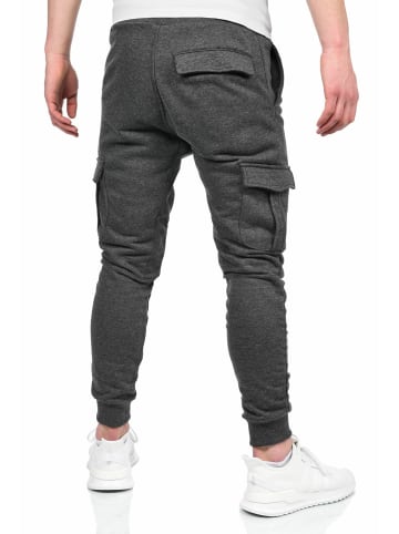 Alessandro Salvarini Jogginghose Alessandro Salvarini Herren Jogging Cargo Hose AS271 in Dunkelgrau