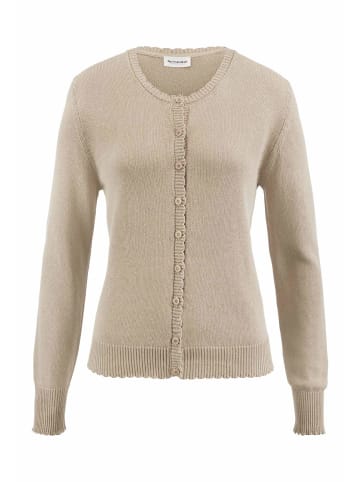 Hessnatur Hessnatur Strick Jacke Regular aus Leinen mit Bio-Baumwolle und LENZING™ ECOVERO in taupe