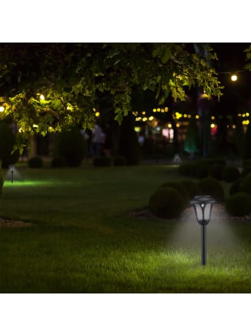 relaxdays 6 x Solarlampe in Schwarz