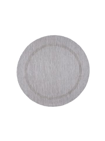 Melius Vivere Outdoor Teppich RELAX Silber Rund