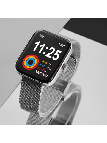 Sector Analog-Digital-Smartwatch Sector Smartwatch silber groß (ca. 41mm)