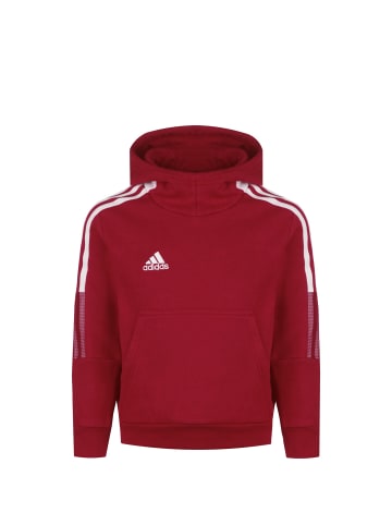 adidas Performance Kapuzenpullover Tiro 21 in rot / weiß