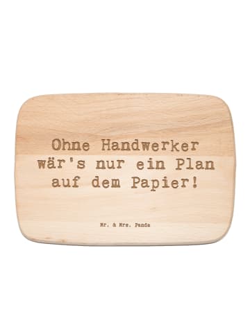 Mr. & Mrs. Panda Servierbrett Spruch Handwerker Lebensart mit Sp... in Transparent