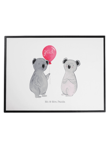Mr. & Mrs. Panda Zeichenunterlage Koala Luftballon ohne Spruch in Weiß