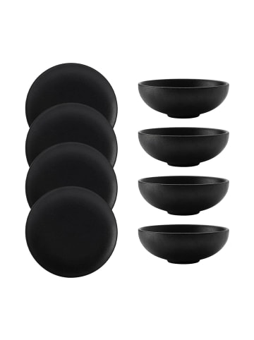 Maxwell & Williams 8er Set Dinner-Set Caviar Black in schwarz