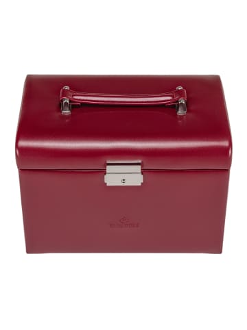 Windrose Merino Schmuckkasten 24.5 cm in rot