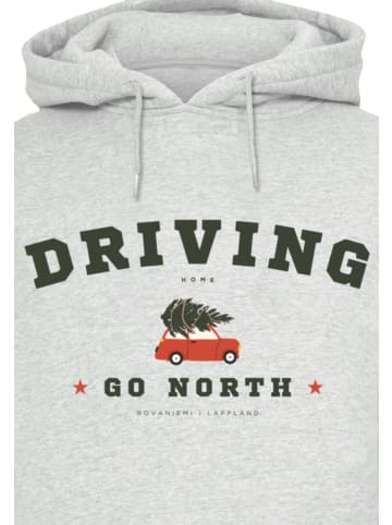 F4NT4STIC Hoodie Driving Home Weihnachten PLUSSIZE in grau meliert