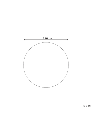 Beliani Shaggy CIDE in Blau - (W) 140 x (H) 7 x (L) 140 cm