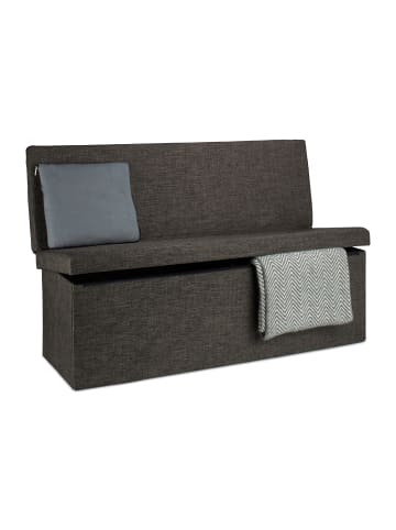 relaxdays Faltbarer Sitzhocker in Braun - (B)114 x (H)73 x (T)38 cm