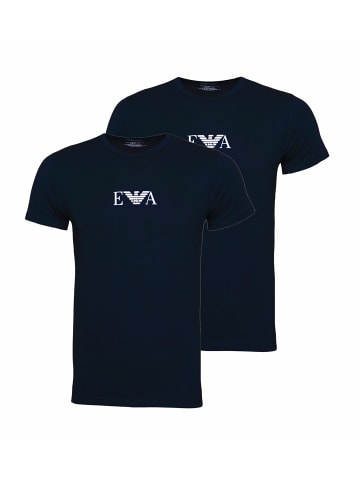 Emporio Armani Shirt 'Doppelpack Logoprint' in dunkelblau