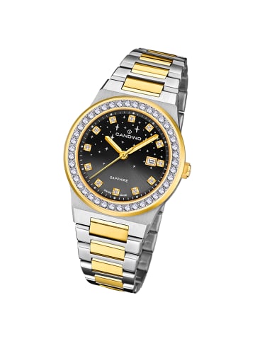 Candino Analog-Armbanduhr Candino Elegance silber, gold mittel (ca. 34mm)