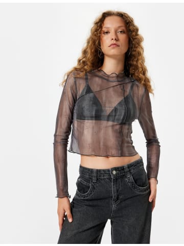 KOTON T-shirt in Grau Gemustert