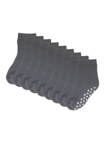 Yalion 9er-Set Yalion Baby Antirutschsocken, grau, weich & atmungsaktiv