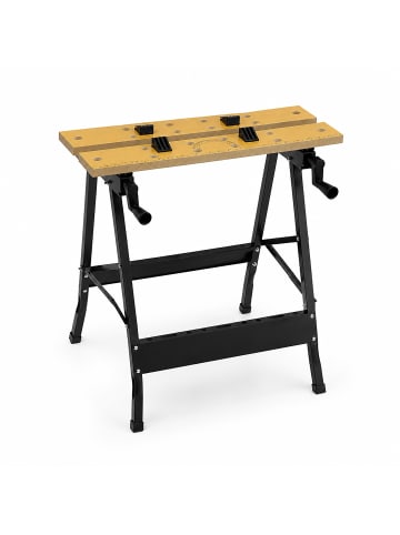 relaxdays Werkbank in Natur/ Schwarz - (B)56 x (H)76 x (T)62 cm