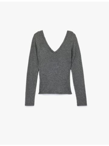 KOTON TSHIRT LS in Anthrazit