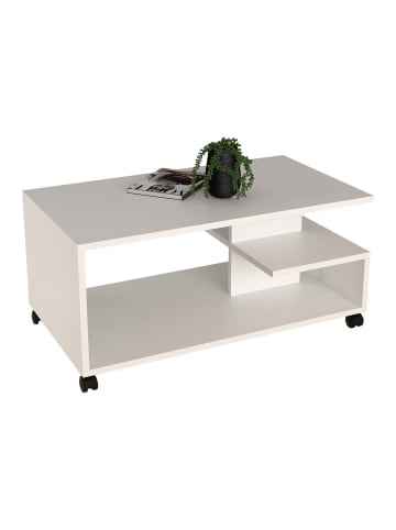 ebuy24 Couchtisch Olus 1 Weiß 90 x 50 cm