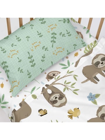 Happy Friday Happy sloth Spannbettlaken