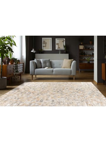 Kayoom Wohnzimmer Teppich – Kurzflorteppich Lavin 1025 in silber - rechteckig
