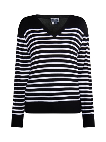 DreiMaster Maritim Damen Strickpullover in Schwarz Weiss