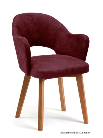 58 aufm Kessel ARMLEHNSTUHL (2er-Set) Darsie 59x87x61 Eiche geölt/Cognac