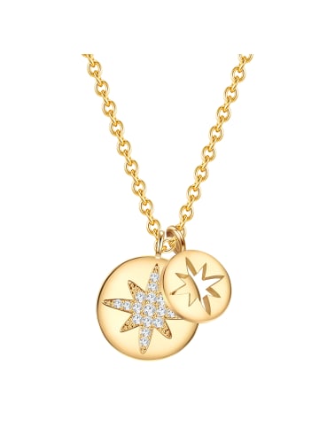 Lulu & Jane Kette mit Anhänger gelbgold Zirkonia weiß in gelbgold