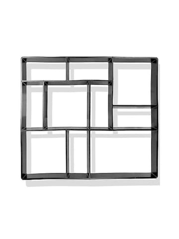 relaxdays 2 x Pflasterform 10 Kammern in Schwarz - (B)45 x (T)40 cm